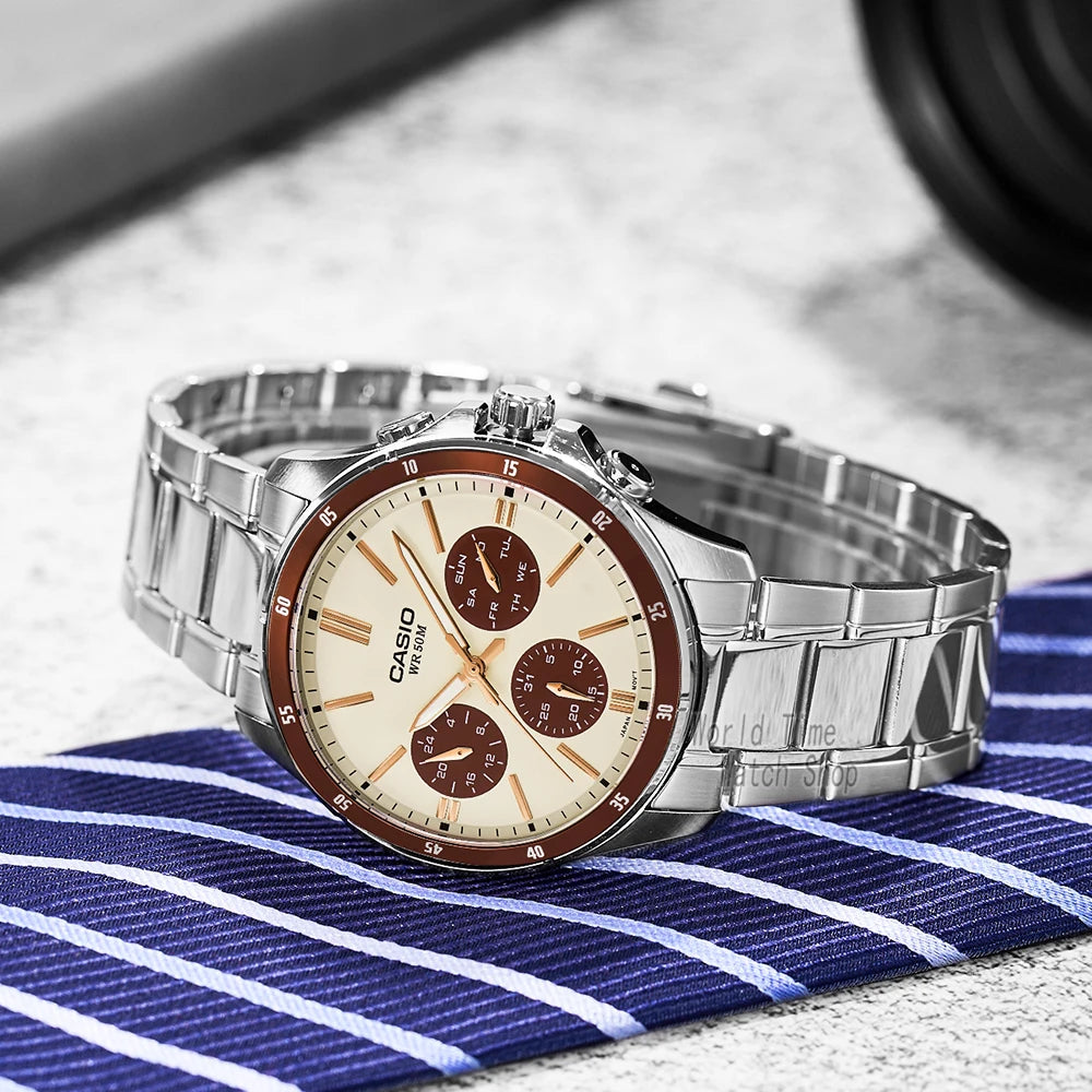 Casio watch for men Business trend quartz watch Waterproof New for 2025 Gifts Simple atmosphere reloj mujer MTP-1374D Series