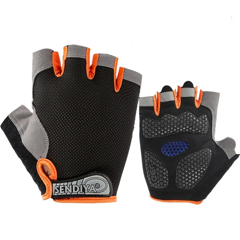 Weightlifti Gym Gloves Fitness Training Fingerless Women Men Bodybuilding Exercise Sports Gloves Cycling Anti Slip Breathable