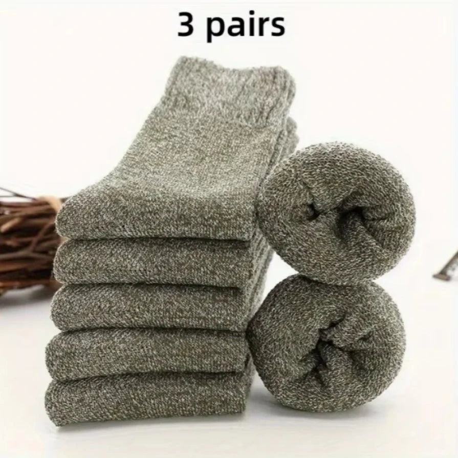 Men's fashion warm thickened padded comfortable casual socks, men's outdoor winter wear must have
