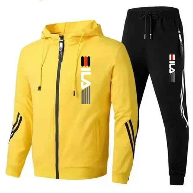 Men's Sportswear Set for Spring and Autumn 2025: Sporty Casual Jacket + Sport Pants, Jogging Fashion and Stylish Sport Outfit