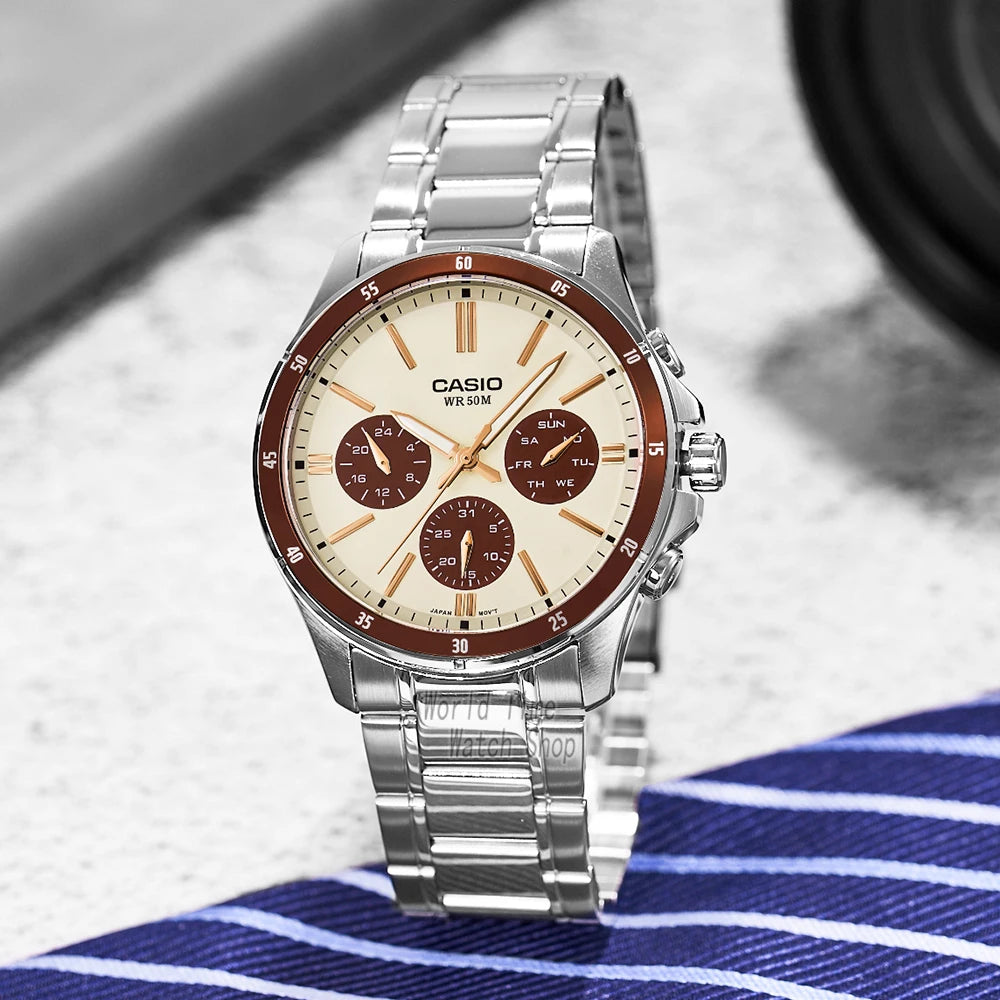 Casio watch for men Business trend quartz watch Waterproof New for 2025 Gifts Simple atmosphere reloj mujer MTP-1374D Series