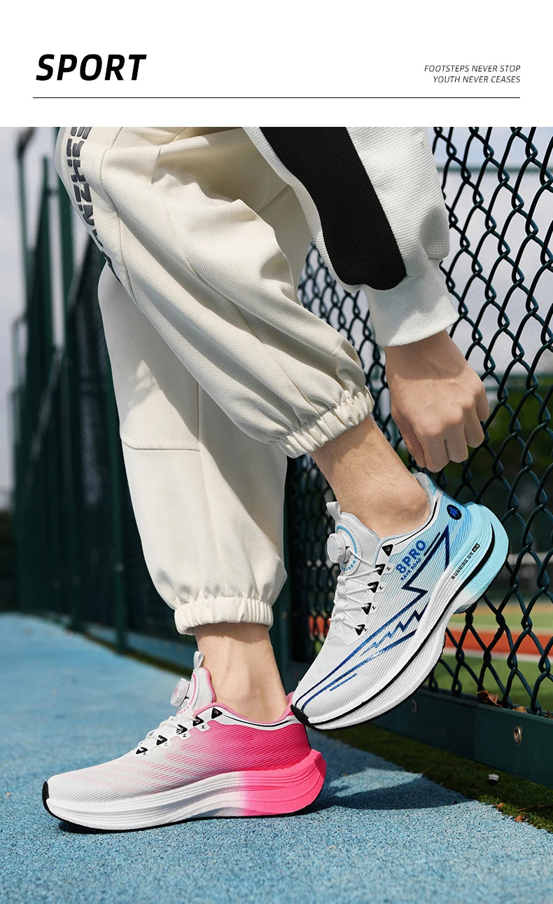 NEW Men Sports Running Shoes Off Marathon Breathable Light Comfortable Women Athletic Sneakers Race Jogging Tenis Air Cushion