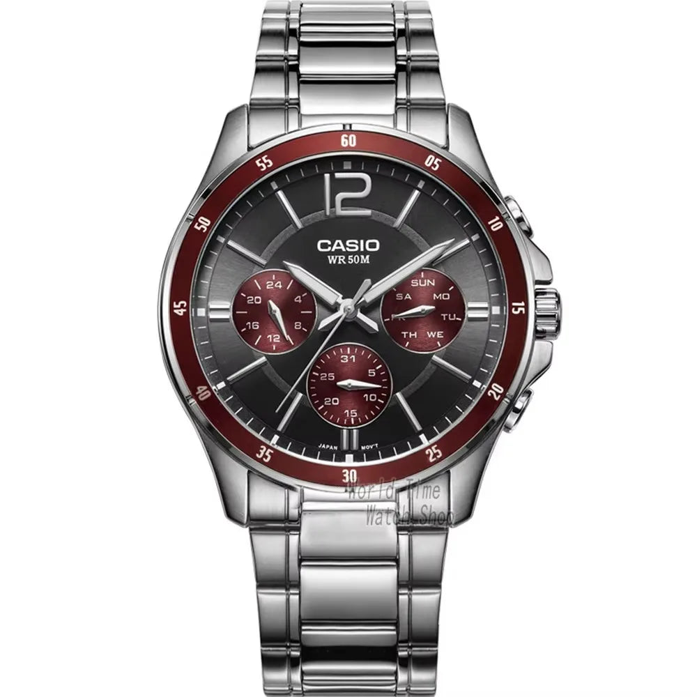 Casio watch for men Business trend quartz watch Waterproof New for 2025 Gifts Simple atmosphere reloj mujer MTP-1374D Series
