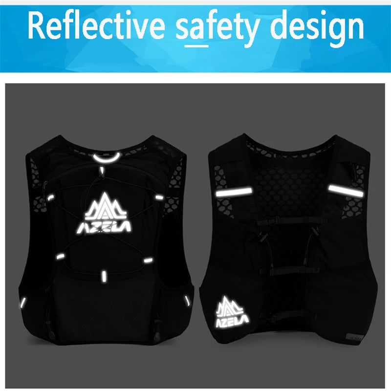 Outdoor Trail Running Backpack Ultralight Running Race Hydration Vest Breathable Jogging Vest for Marathon Cycling Hiking Trail