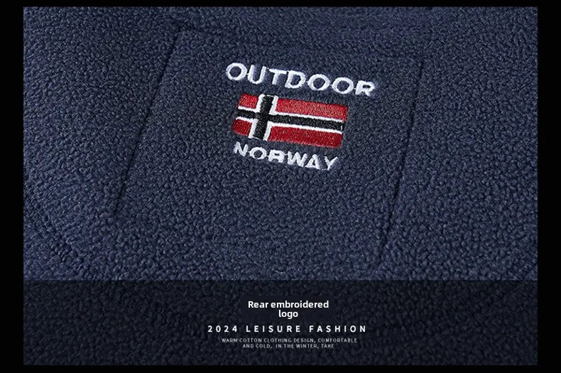 thick Fleece Padded Jacket Men's Autumn Winter Casual Anti-freezing Warm Hooded Coat Polar Cold Fleece Clothing Skiing Jackets