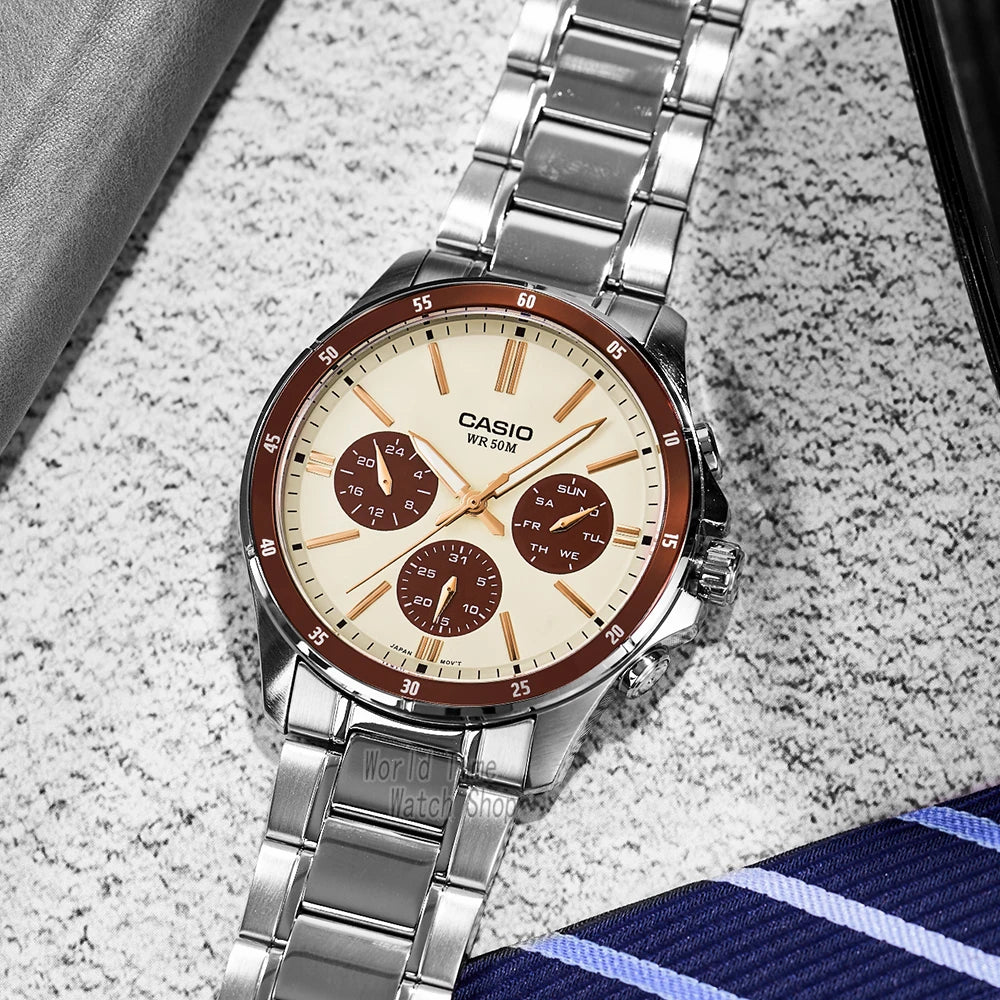 Casio watch for men Business trend quartz watch Waterproof New for 2025 Gifts Simple atmosphere reloj mujer MTP-1374D Series