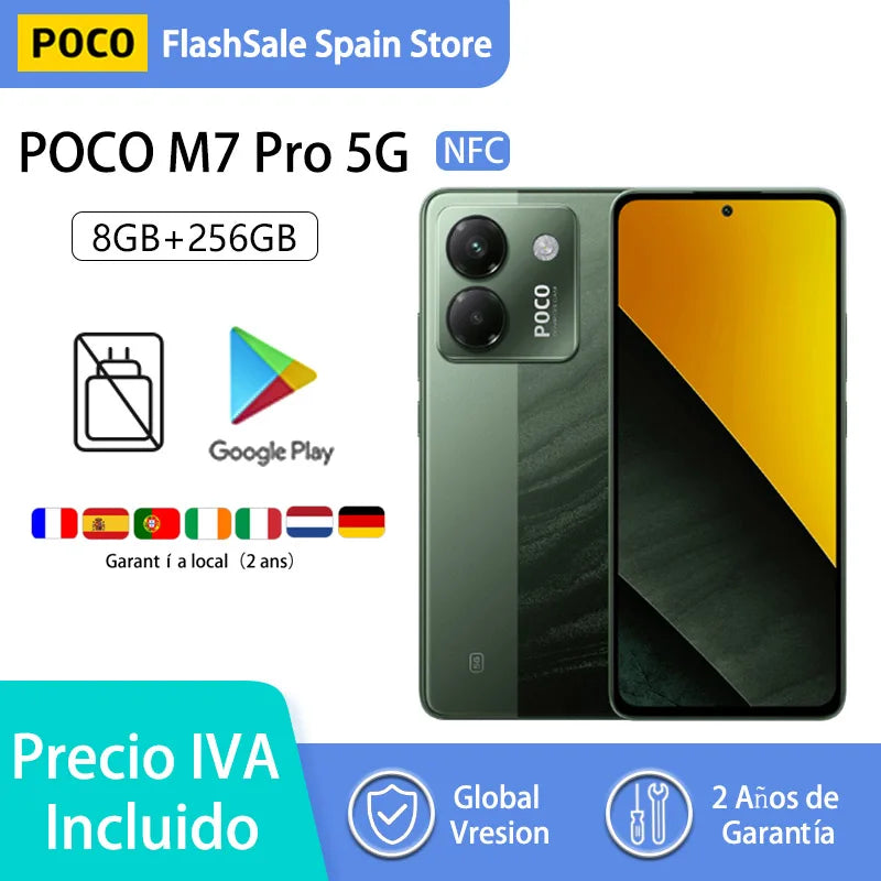 POCO M7 Pro 5G, NFC, Smartphones, Dimensity 7025-Ultra, 6.67'' AMOLED, 120 Hz, 50 MP Camera, 5110 mAh Battery
