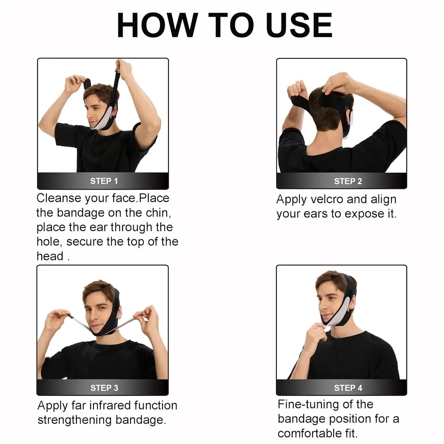 V Shaped Face Mask Chin strap for sleeping and Sagging Chin Strap for Men