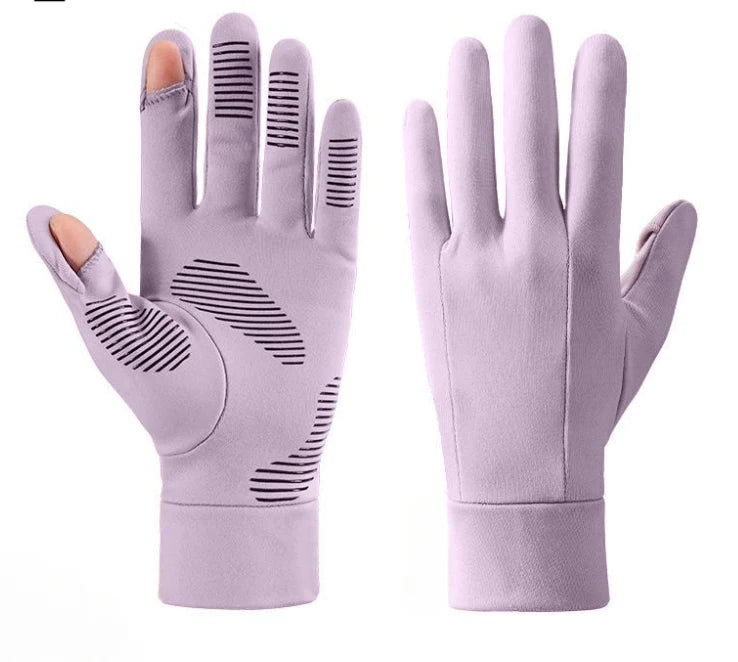 MuqiNush Winter Warming Gloves Men's And Women's Touch Screen Outdoor Lining Fingerless Design For Outdoor Sports Fitness Riding