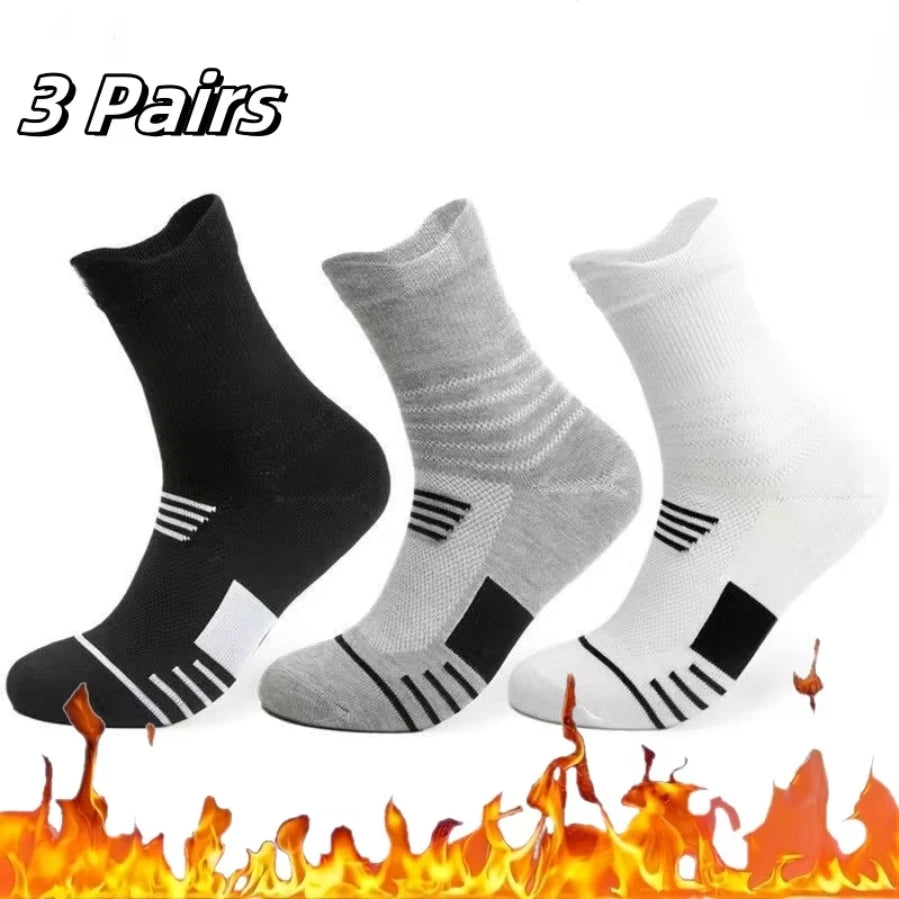 Men's fashion warm thickened padded comfortable casual socks, men's outdoor winter wear must have