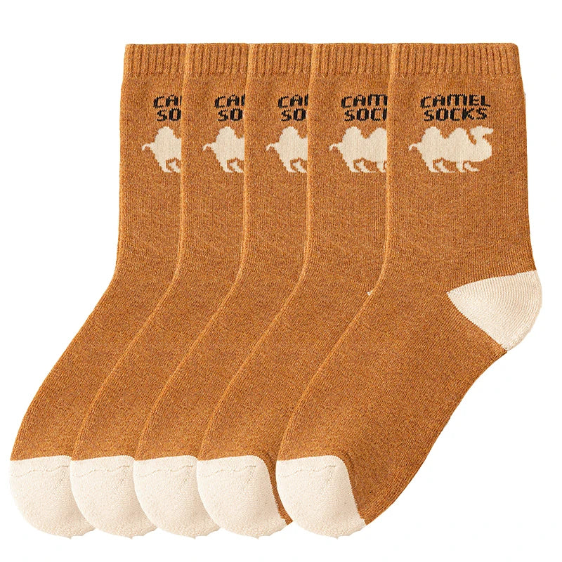 5 Pairs Men Thicken Warm Socks High Quality Casual Comfortable Soft Against Cold Snow Winter Middle Tube Women Male's Sock