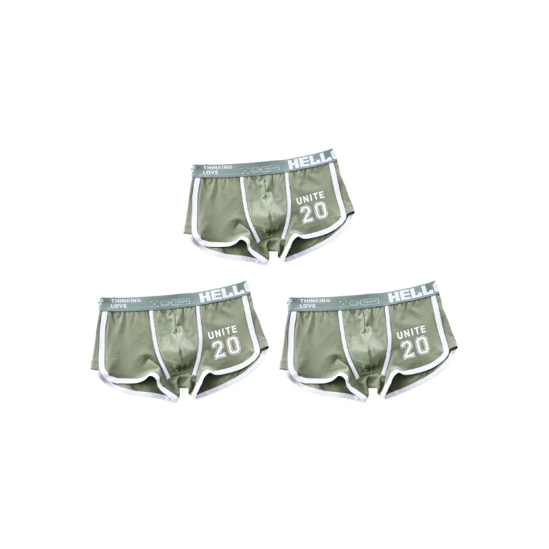 1/3pcs Men Underwear Sports Boxer Shorts Cotton Solid Color Sexy Panties Fashion Breathable  Comfortable Underpants man U Convex