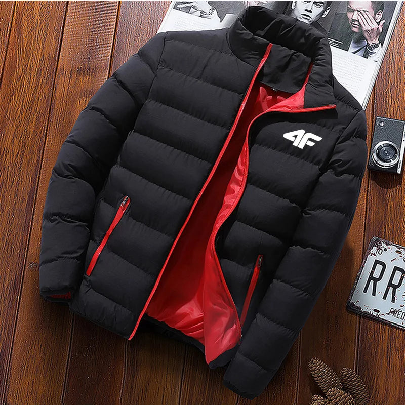 2024 hot selling thick men's new warm Parker jacket winter casual men's jacket stand collar men's windproof cotton down jacket