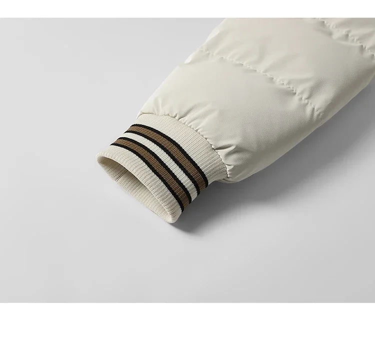 Winter Baseball Jacket 2024 New Embroidered Design Youth Coat Outdoor Fake 2-piece Men's Sports Hooded Cotton Jacket Plus Size