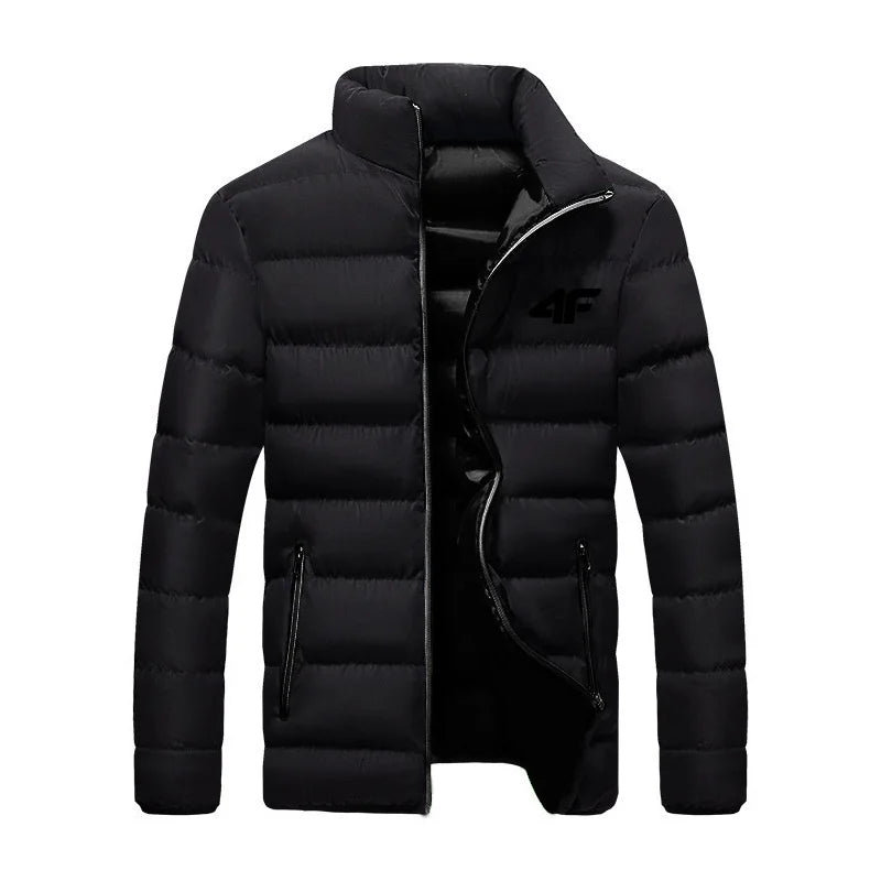 2024 hot selling thick men's new warm Parker jacket winter casual men's jacket stand collar men's windproof cotton down jacket